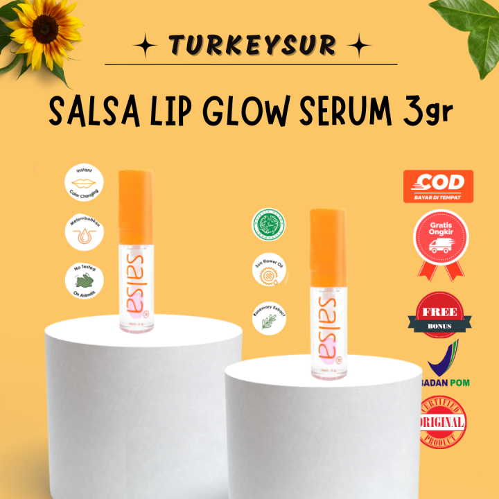 SALSA Lip Glow Serum - Moisturizing Serum Bibir Lipglow Pink Serum Bibir Salsa