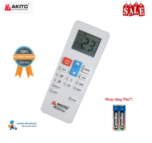 Remote Điều khiển điều hòa Akito 1&2 chiều Inverter - Hàng chính hãng theo máy Tặng kèm Pin