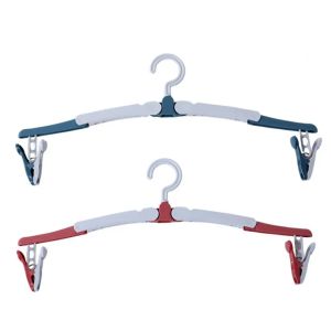 Hanger Baju Model Lipat Gantungan Baju Lipat 2 Klip / Folding Clothes Hanger/ W3100