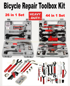 26/44 Pcs Bicycle Repair Multi Tools Kit Set Maintenance Cycling Berbasikal Penyelenggaraan Alat Peralatan
