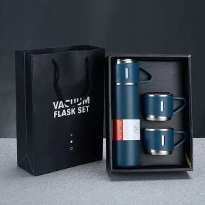 Termos Sultan Vacuum Flask Set 3 Cangkir Kopi  Air Panas Tahan Lama 24 Jam Stainless Ori Kemasan Box
