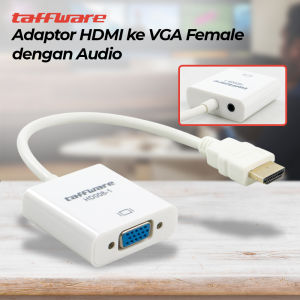 ADAPTER / KONVERTER HDMI KE VGA FEMALE DENGAN AUDIO