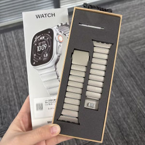 Titanium Metal Band For Apple Watch Ultra 3 11 10 9 8 7 6 Se Silicone Bracelet Strap For iWatch 42mm 44mm 45mm 46mm 49mm