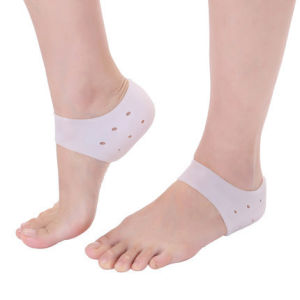 2Pcs Silicone Feet Care Socks Moisturizing Gel Heel Thin Socks with Hole Cracked Foot Skin Care Protectors Lace Heel Cover