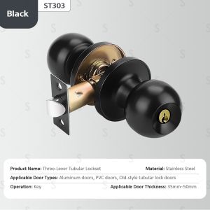 Silent door lock round door handle door handle lock lever lock room door lock room door padlock