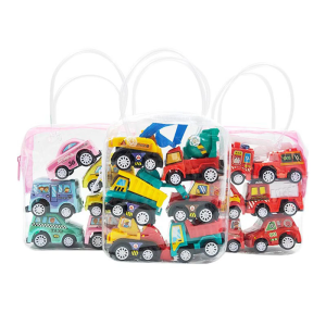 6pcs Small Pull Back Toy Car Set For Children Random Styles Portable Inertia Play Vehicle For Indoor And Outdoor Fun