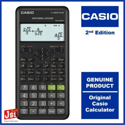 Casio Scientific Calculator FX-82ES Plus Calculators Heavy Duty FX82ES Plus FX 82 ES Plus - 1 Unit - Genuine and Original With Free 2pcs Ball Pen