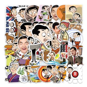 50pcs Mr. Bean Sticker DIY Skateboard Laptop Luggage Bike Motorcycle Phone Car Sticker Decals