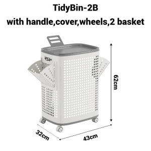 Modular Laundry Hamper – 70L Detachable Storage System with Hanging Accessory-TidyBin