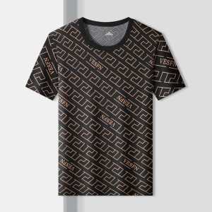 Ielgy Áo thun nam tay ngắn in dáng rộng thoáng khí Lụa băng