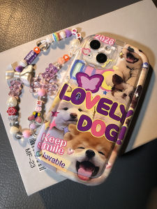 INS Cocok Untuk iPhone 11 13 12 mini 14 Pro MAX 7 8 6 6 S Plus Case XR XS MAX 7Plus 8Plus SE 2023 iPhone Cute Dog Casing Silikon Tahan Benturan