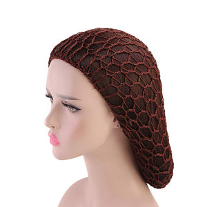 Mesh Crochet Hair Net Wrap Cap Breathable Elastic Hair Care Bonnet Soft Knit Wig Protective Sleep Hat for Women Hair Accessories