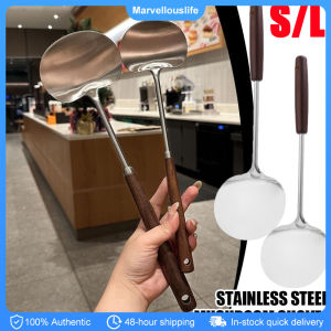 Stainless Steel Cooking Spatula Mushroom Shovel With Wooden Handle Cooking Spoon Kitchen Accessories
