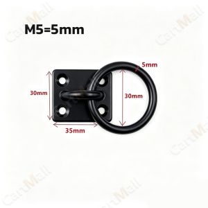 Ceiling-Wall Mount Hook & Pad Eye Plate Stainless Steel Deck Hardware Anchor Rings for Boat Rigging