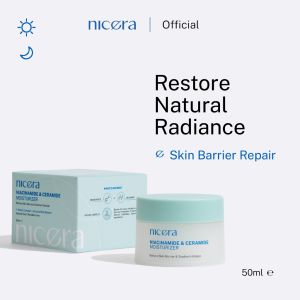 ROREC NICERA Niacinamide & Ceramide Moisturizer Face Cream Soothe Irritation Restore Skin Barrier 50ml