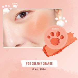 SANIYE CatS Paw Monochrome Blush Vitality Girl Brighten Skin Colour Blush Tray Silky And Fine Powder Color Blusher