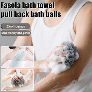 Scrubbing Back Strip 2in1 Bubble Bath Towel Back Pulling Bath Ball And Scrubbing Towel Bath Flower Scrubbing Towel