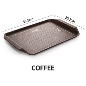 Rectangular Plastic Tray Fruit Dessert Tray Food Serving Tray Serving Plate Kitchen Utensil Fast Food Plastic Tray Non-Slip Serving Plate Tray