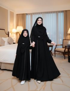 Gamis Abaya Couple Ibu Dan Anak Perempuan Usia 2-15 Tahun Terbaru Cocok Jalan & Acara Formal Mocca