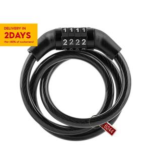 Bicycle Four-digit Password Lock Mountain Bike Portable Steel Cable Waterproof Anti-theft Lock Cycling Equipment