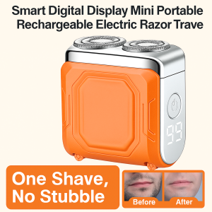 Smart Digital Display Mini Portable Rechargeable Electric Razor Travel Razor