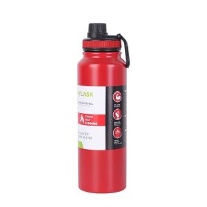 600ml/800ml/1000ml Large Capacity Portable Insulated Flask With Carry Handle Water Bottle Outdoor Sport Drinking Bottle