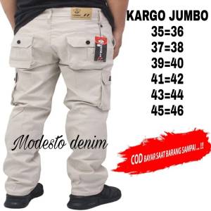 Celana Cargo Pria/ Cargo Jumbo Ukuran Besar / Cargo Big Size pria / Cargo Ukuran Jumbo /Celana Cargo Panjang Pria / Celana Jumbo