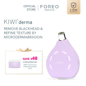FOREO KIWI Derma Microdermabrasion Machine Whitehead & Black Head Remover for Face | Skin Care Tools | Blackhead Extractor | Vacuum Blackhead Remover