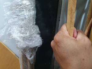 เส้นหวายธรรมชาติ 1.7-3 X90-100 cm. 1เส้น เส้นกลม มีเปลือก ตราไผ่บง