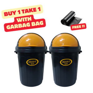 Edepot 2pcs Garbage Waste Trash Can with Cover High quality Oriental (26 Liters)
