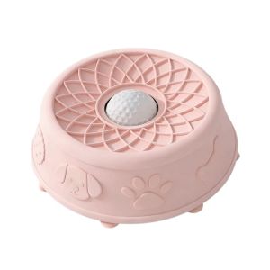DGFDF Anti-spill Pet Lick Toy Silicone Bite Resistant Slow Feeder Pet Food Dispenser Non Tip Design Interactive Snack Bowl for Puppy Kitty Training