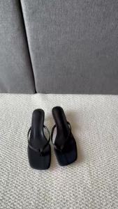 Square Clip Toe High Heel Women Slippers Fashion Party Dress Slide 2026 Summer Outdoor Daily Walking Ladies Flip Flop Shoes2026