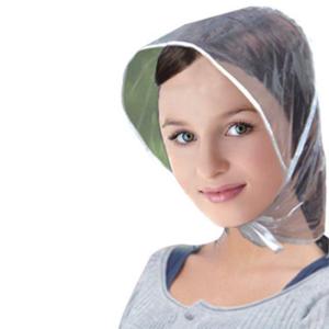 Rain Bonnet with Visor Waterproof Clear Plastic Hat Cap Scarf with Adjustable Chin Strap for Women Lady Rain Wear