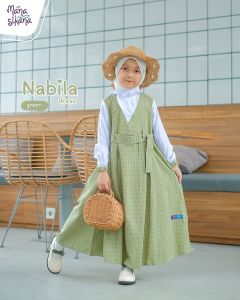 Baju Gamis anak katun kotak nabila  / Dress anak perempuan tartan motif kotak