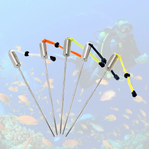 Stainless Scubas Diving Stick Rod Diving Pointer Lobsters Tickle Pointer Underwaters Shakers Noise Maker with Lanyard