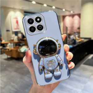 Cạnh thẳng Mềm chống sốc được mạ vỏ điện thoại Với Dễ Thương Phi Hành Gia Đứng Chủ Đối Với Honor X7C Bóng Ốp điện thoại Thời Trang Điện Thoại Bìa Với bọc hoàn toàn Máy Ảnh Bảo Vệ bán chạy nhất Nz42