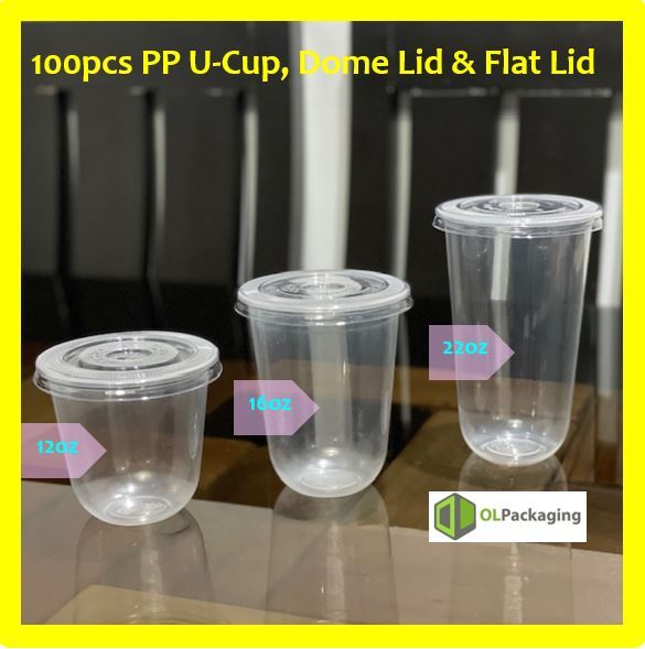 50100pcs 95mm Pp Milk Tea U Cup Dome Lid Flat Lid Strawless Lid And Bobba Straw Lazada Ph 9361