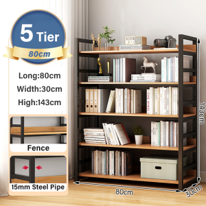 WAROOM 4/5/6 Layers BookShelf Multipurpose Rack Storage Organiser Metal Frame Shelves Rack Home Simple Floor Book Shelf Rak Besi 架子/书架