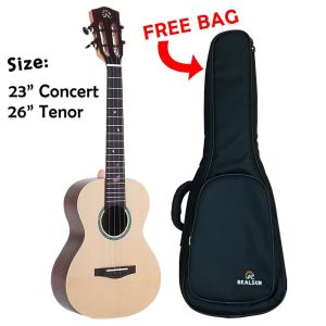 REALSUN (SC/ ST371) Ukulele Guitar Murah (23 26 inch 寸) Concert/ Tenor Ukulele Gitar + String 烏克麗麗/尤克里里成人初學者 (FREE BAG)