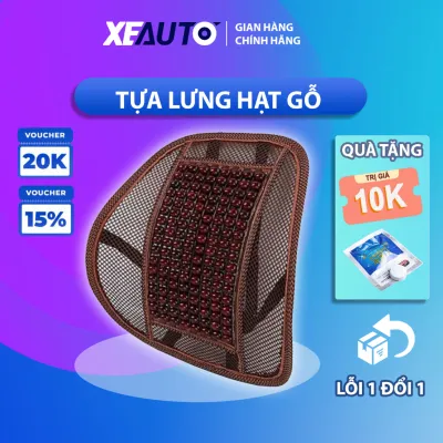 Tựa Lưng Ghế Văn Phòng Đan Hạt Gỗ Tựa Lưng Ô Tô Cao Cấp Chất Liệu Lưới Chống Mỏi Lưng Cho Văn Phòng Lái Xe Ô Tô