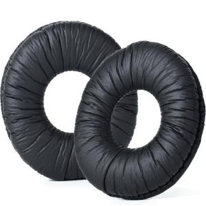 Set of 2pcs PU Leather Ear Cushions Soft Sponge Replacement Ear Pads for MDR NC8 Headphone Black Earmuffs