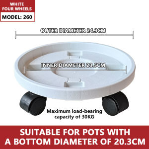 Plant Stand Flower Pot Tray with Universal Wheels Round Flower Pot Rack Planter Trolley Indoor Outdoor