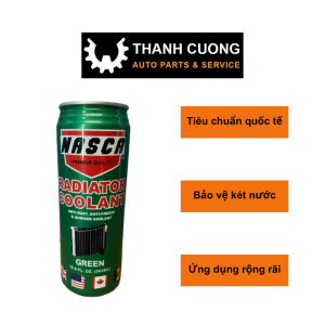 Lon Nước Xanh Làm Mát Nước Giải Nhiệt Két Nước Động Cơ Xe Ô tô Xe Máy...Thương Hiệu NASCA RADIATOR COOLANT Chai 500ml