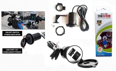 Charger Aki Motor Waterproof USB Plug / Charger Hp di Motor