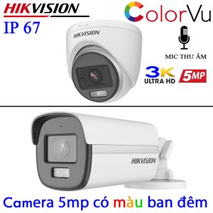 [Mã 255ELSALE giảm 7% đơn 300K] Camera ColorVu HIKVISION DS-2CE70DF3T-MF 2MP có màu ban đêm ( có đèn trợ sáng )