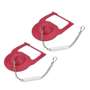 2Pcs High Performances Toilet Flapper Rubber Toilet Flapper Replacement Water Saving Toilet Flapper with Stainless Chain