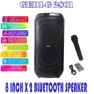 GEDI-G PORTABLE  G-2801 BLUETOOTH 8 INCH X 2 SPEAKER SYSTEM