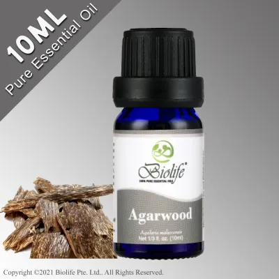 Biolife Agarwood 100% Pure Aromatherapy Natural Organic Essential Oil (10ml Single-Note Oil) suitable use for Diffuser Humidifier Massage Skin Care
