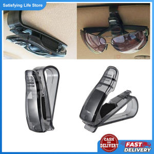 2pcs Car Sunglasses Holder Sun Visor Glasses Clip Multifunction Eyeglasses Hanger Portable Ticket Card Clip Car Accessories