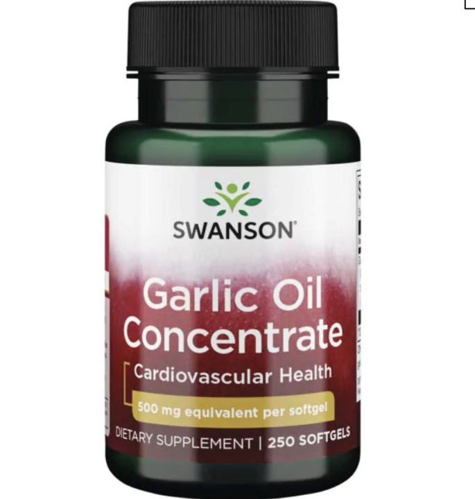 Swanson Premium- Garlic Oil Concentrate 500mg 250sgels exp 2026